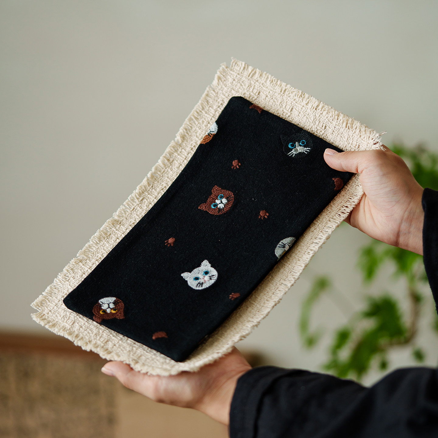 复古棉麻黑色刺绣提花茶席垫手工流苏边茶道配件高档茶艺垫干泡垫,餐饮具,茶道/零配,淘宝优惠券,粉丝福利购,淘宝优惠卷