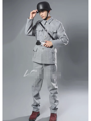 二战德军士兵写真COS剧本杀演绎套装毛呢男女2023年夏季包邮新款