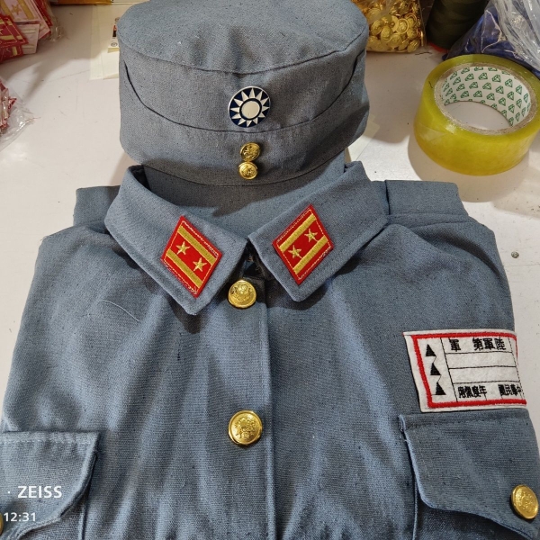 蓝色军装国军装川军晋绥军演出服儿童成人军装影视剧同款楚云飞同