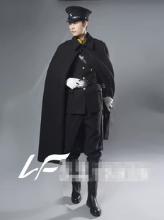 民国军阀男士披风毛呢全套宽松剧本推理演出写真影楼包邮2025新款