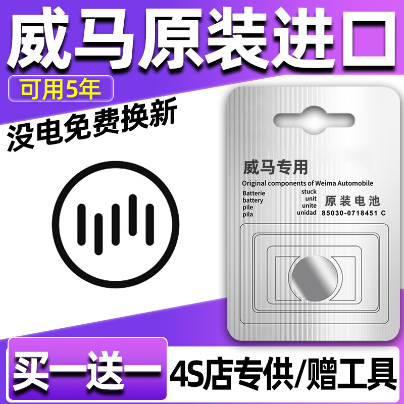 威马E5/EX5/EX6/M7/W6/PLUS汽车钥匙电池遥控器3V纽扣电子CR2032