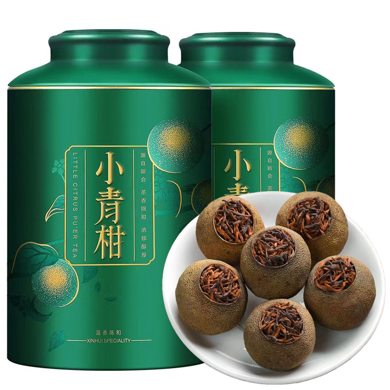 正宗生晒小青柑普洱茶桔子茶十年陈普洱熟茶罐装橘普陈皮茶叶500g