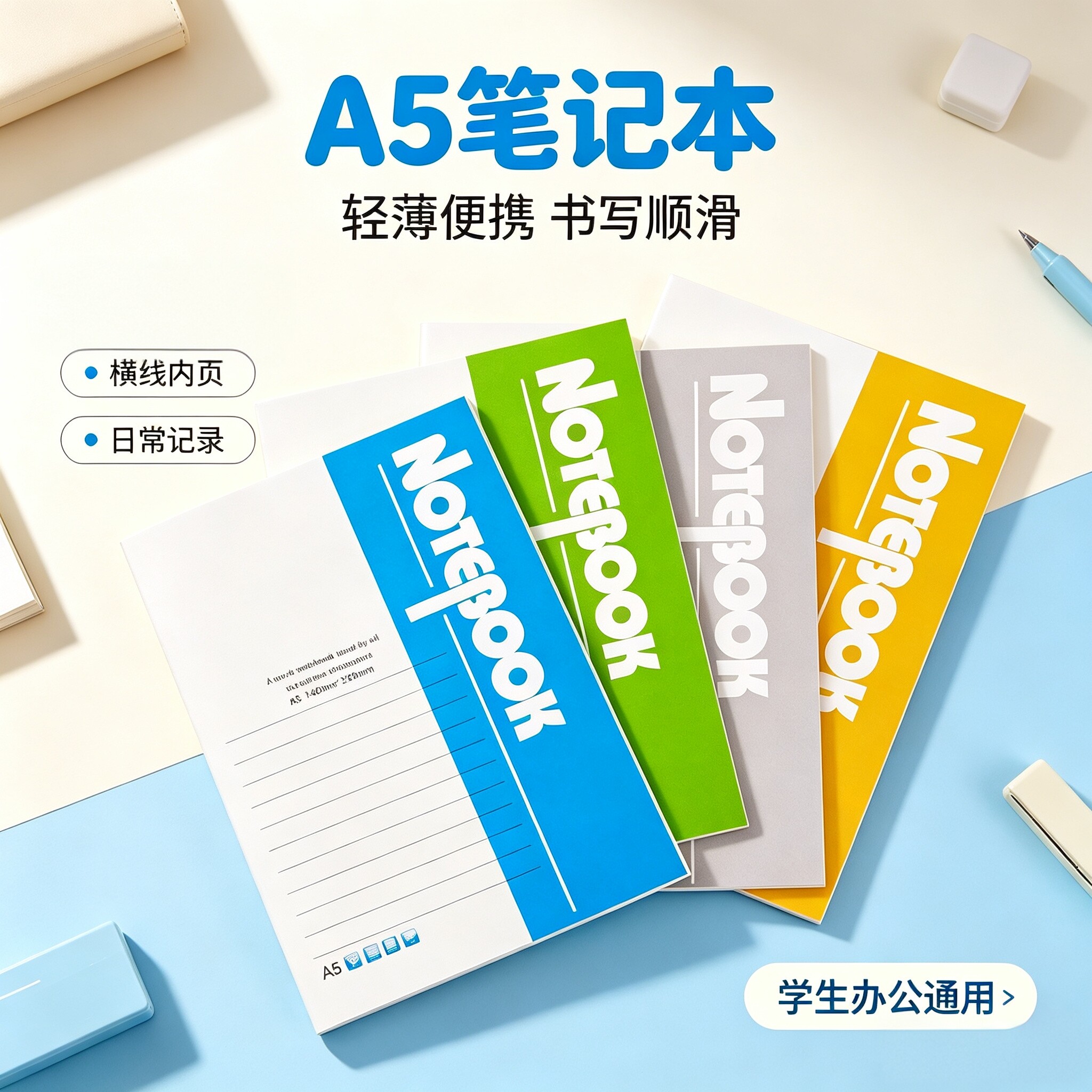 笔记本子A5工作软抄本加厚学生日记本软面抄办公记事本横线软抄本图片