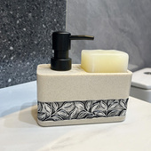 轻奢风酒店乳液器洗洁精分装 洗手液瓶二合一家用收纳皂盒 瓶按压式