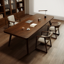 白蜡木书桌成人家用去客厅化大长书法学习桌全实木大板办公工作台