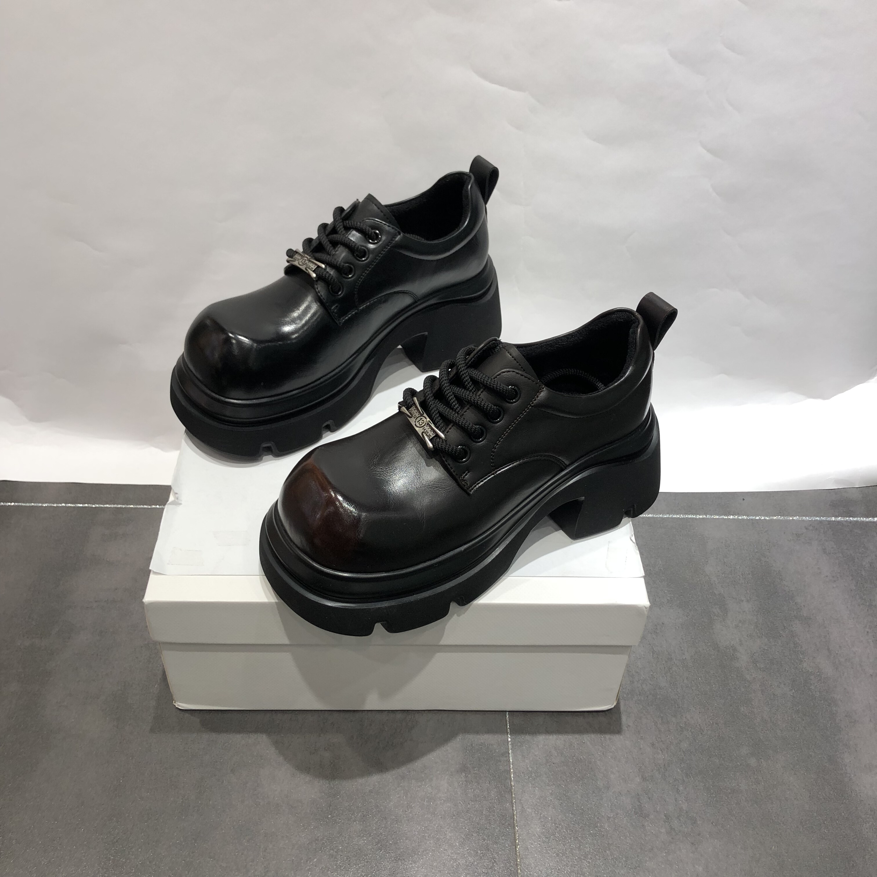 LFR真皮厚底增高乐福鞋女2025新款秋冬加绒保暖英伦风小皮鞋单鞋