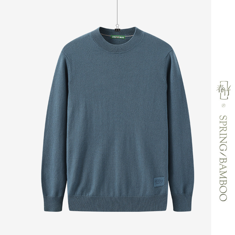 春竹纯羊毛衫中青男士毛衣打底衫宽松套头针织上衣 - 春竹官方旗舰店出品