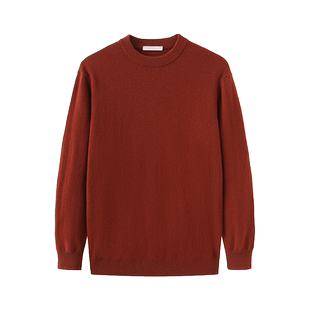 【商场同款】春竹圆领羊绒衫男套头衫100%山羊绒内搭针织衫