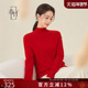 纯色休闲内搭保暖长袖 春竹冬新款 半高领女套衫 毛衣亲肤上衣女