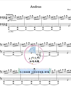 Andras - Max Richter (Piano Solo) 官方原版 钢琴独奏谱 五线谱