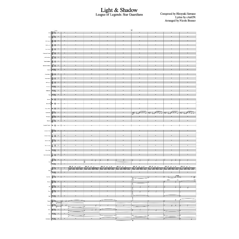 Light and Shadow 泽野弘之 交响管弦乐团 总谱分谱 示范音频 MP3