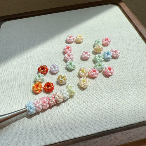 手工编织桃花结配件diy手绳手链