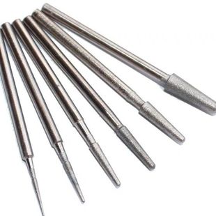 B针圆磨棒100支锥形金刚砂磨头翡翠玛瑙玉石打磨去皮打磨玉雕工具