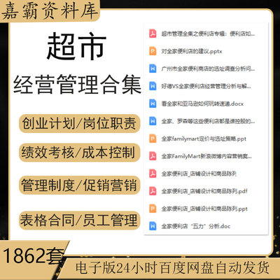 超市经运营管理制度员工绩效考核采购成本控制促营销活动策划方案