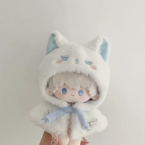 1020cm娃衣动物体斗篷海星体头套厘米可爱蛋糕棉花小斗篷娃娃换装