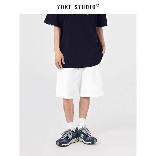 夏季新款日系宽松休闲短裤简约阔腿百搭五分运动裤