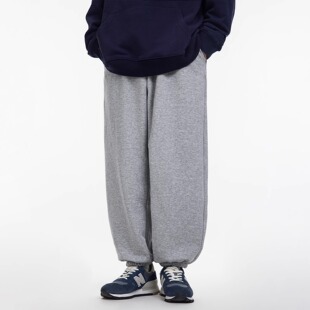 380g加绒秋冬纯色直筒卫裤男宽松 Cityboy长裤