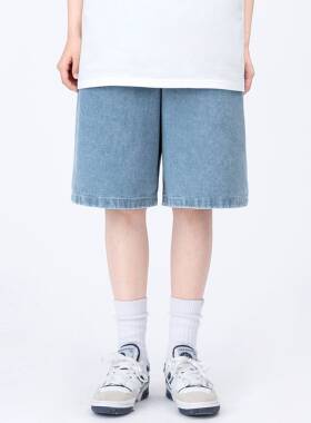 夏季休闲松紧腰牛仔短裤女