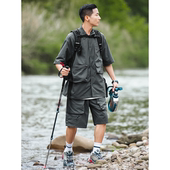 户外男多口袋衬衫 外套机能工装 短裤 夏季 套装 潮