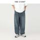 水洗做旧直筒牛仔长裤 男女同款 新款 秋季 宽松休闲裤