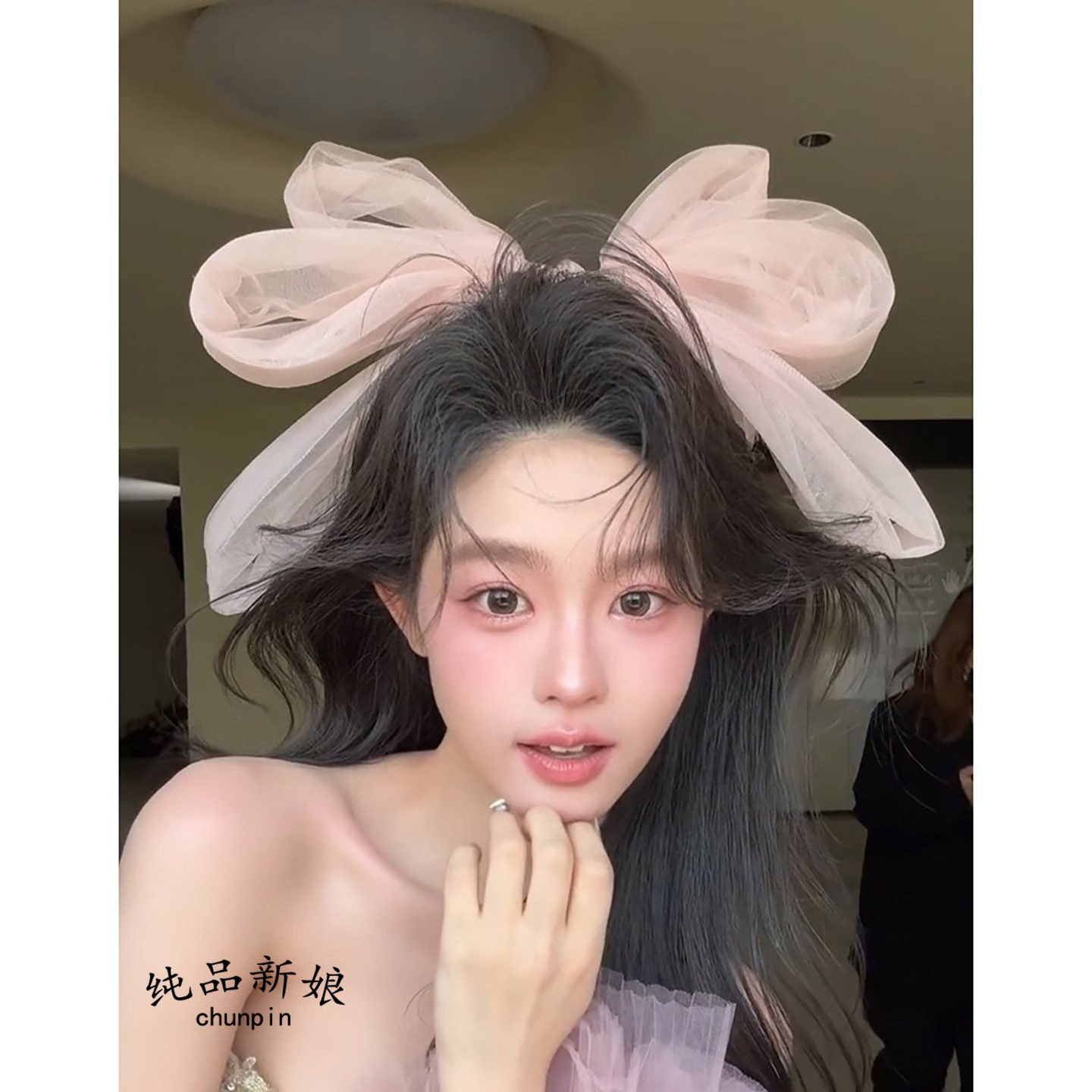 新款新娘头饰超大粉色蝴蝶结发夹女甜美顶夹结婚订婚领证发卡配饰,饰品/流行首饰/时尚饰品新,发饰,淘宝优惠券,粉丝福利购,淘宝优惠卷