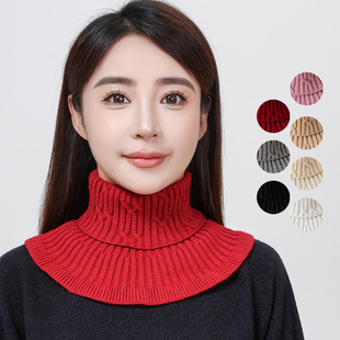 护颈衣领小围脖秋冬领圈女空调保护保暖护颈椎脖套装饰假领子针织