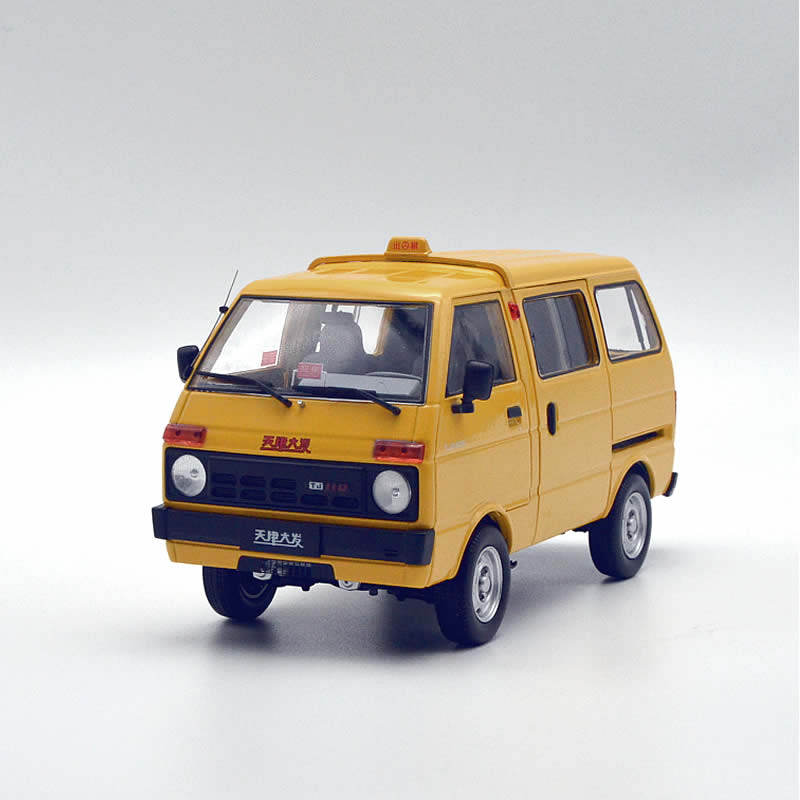 天津大发出租车  黄大发面包车 大发老爷车1:18 合金仿真汽车模型