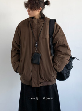 ZOAK 冬日系复古中性工装机能棉衣男女生学院风外套