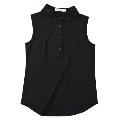 艾藤百搭无袖雪纺衬衣