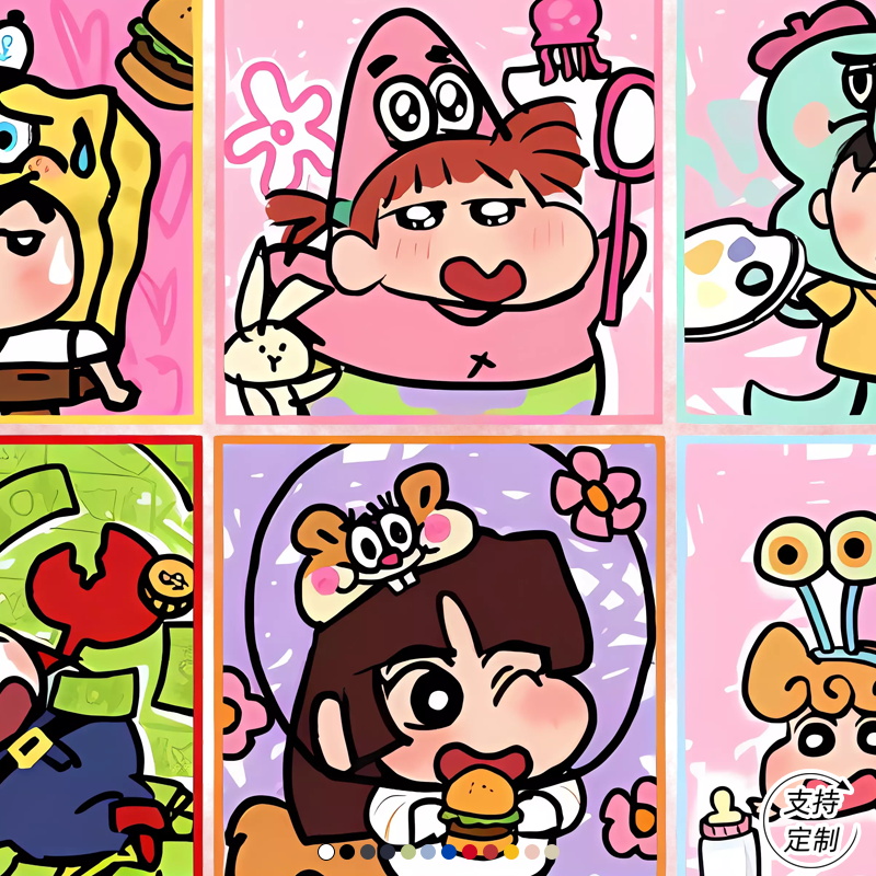 短袖海绵宝宝派大星蟹老板