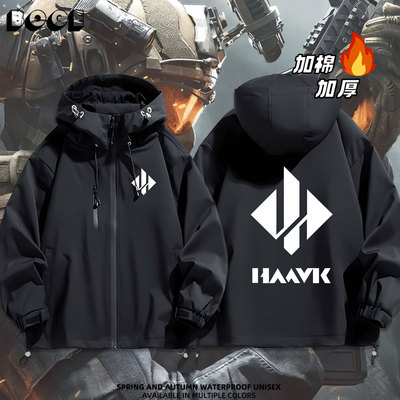 连帽秋冬新款宽松防风冲锋衣