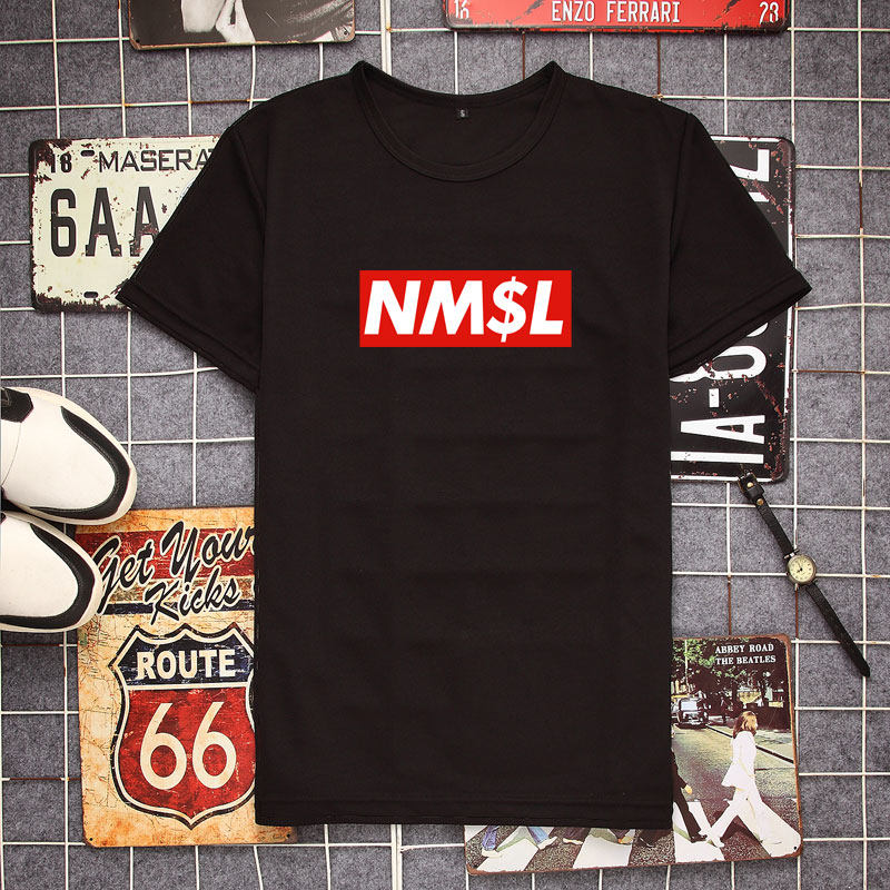 港风bf潮夏季孙笑川自闭宇宙nmsl青少年情侣短袖男女t恤宽松衣服