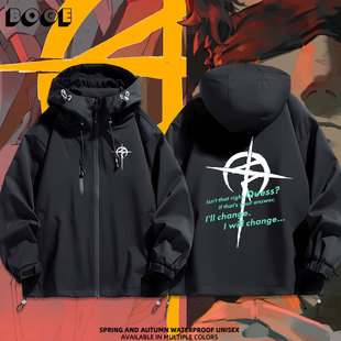 机动战士高达闪光的哈萨维动漫周边连帽冲锋衣夹克外套休闲男女上