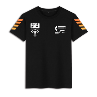 巡查员吃鸡和平精英游戏周边印花图案圆领纯棉短袖T恤衣服男装夏