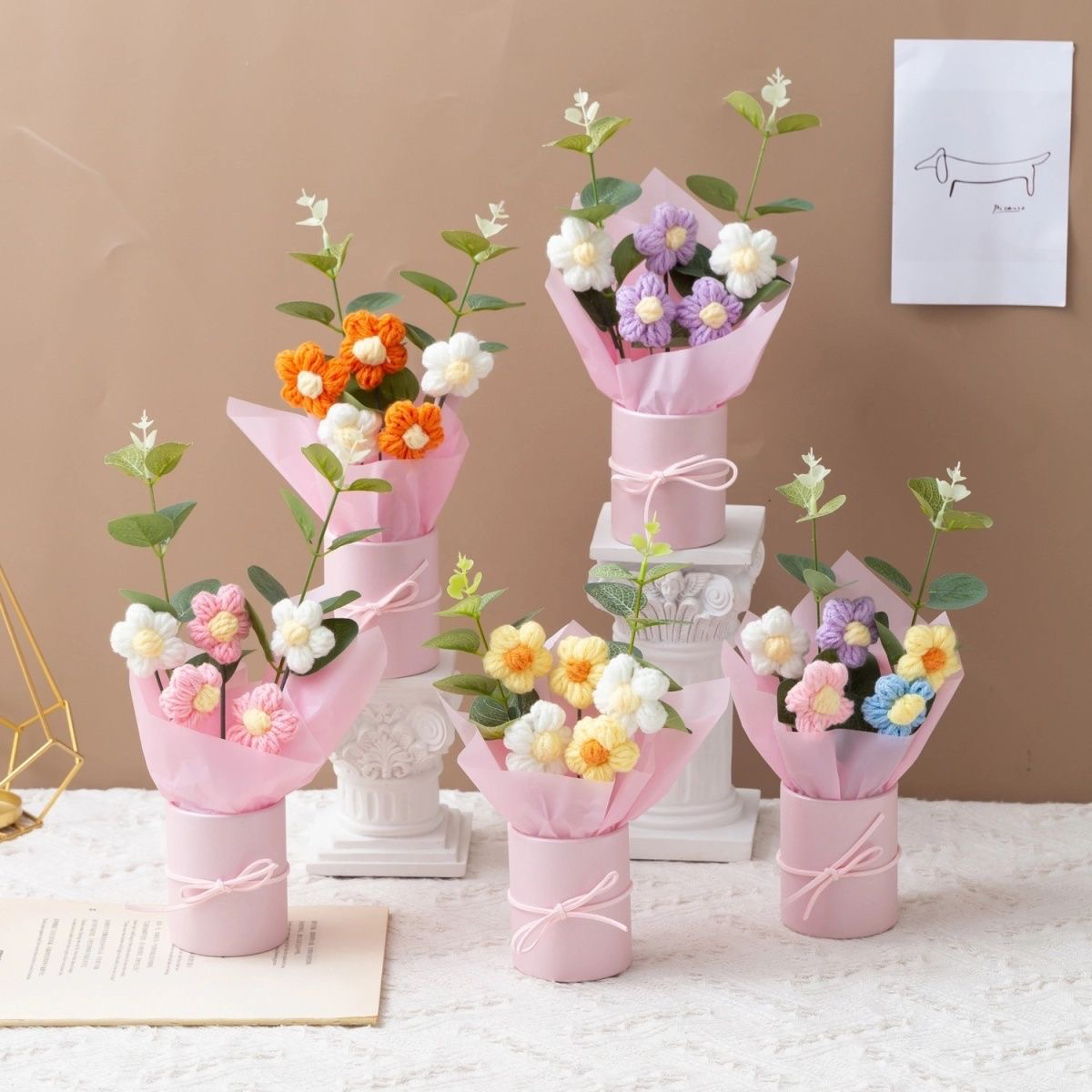 针织花妇女母亲教师节送老师礼物
