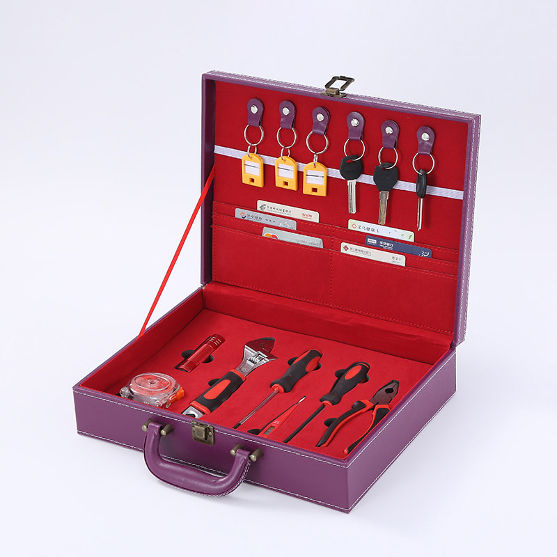 定制交房盒工具箱万祥置业紫色交付箱房地产交房钥匙盒厂家印logo