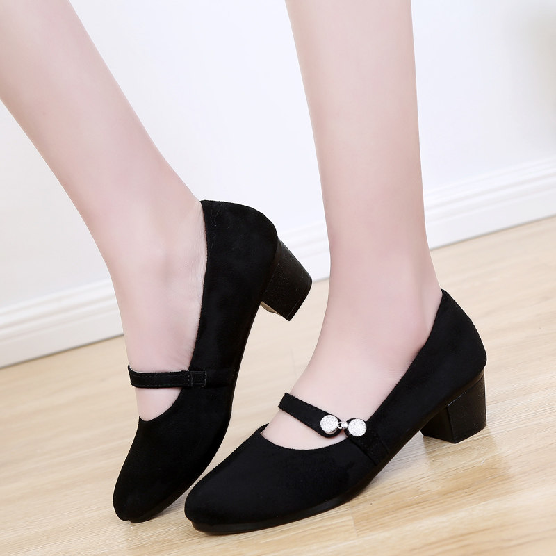 春秋新款女鞋中跟粗跟黑色工作鞋复古玛丽珍女单鞋子老北京布鞋女|ruв категории Женская обувь, низкий чистка - от Buy2taobao.com для оказания профессиональной услуги покупки агента Taobao