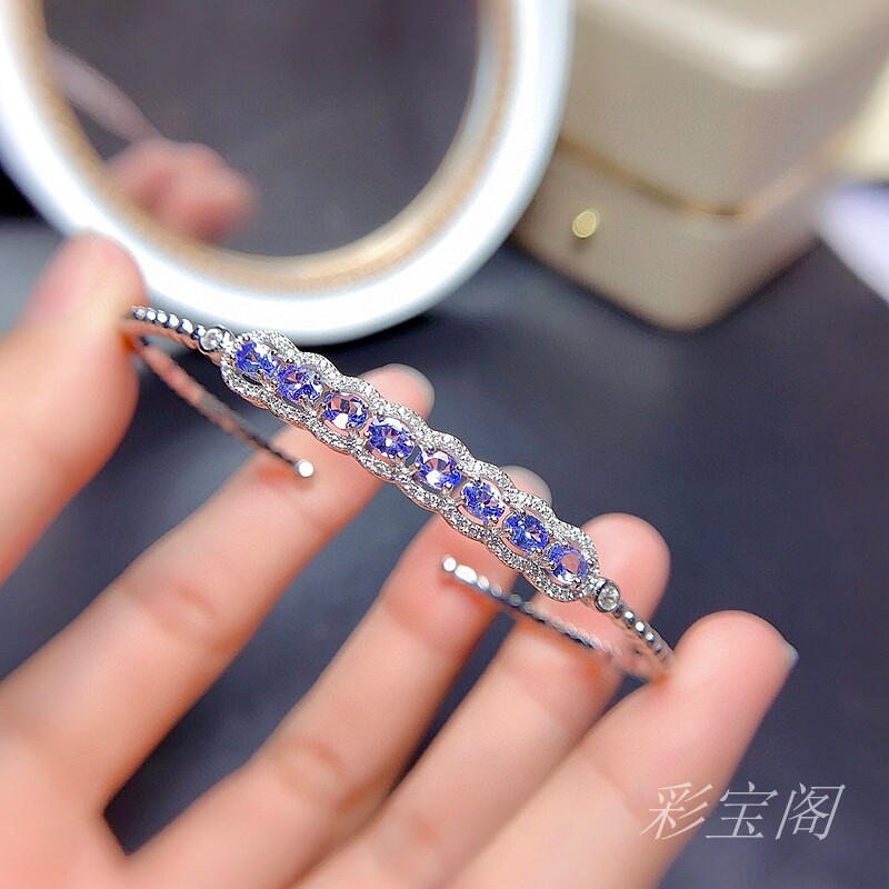 s925椭圆极细款小众风纯银手镯