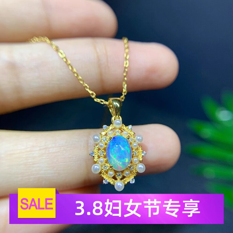 小众银饰珍珠镶嵌冷淡风吊坠空托