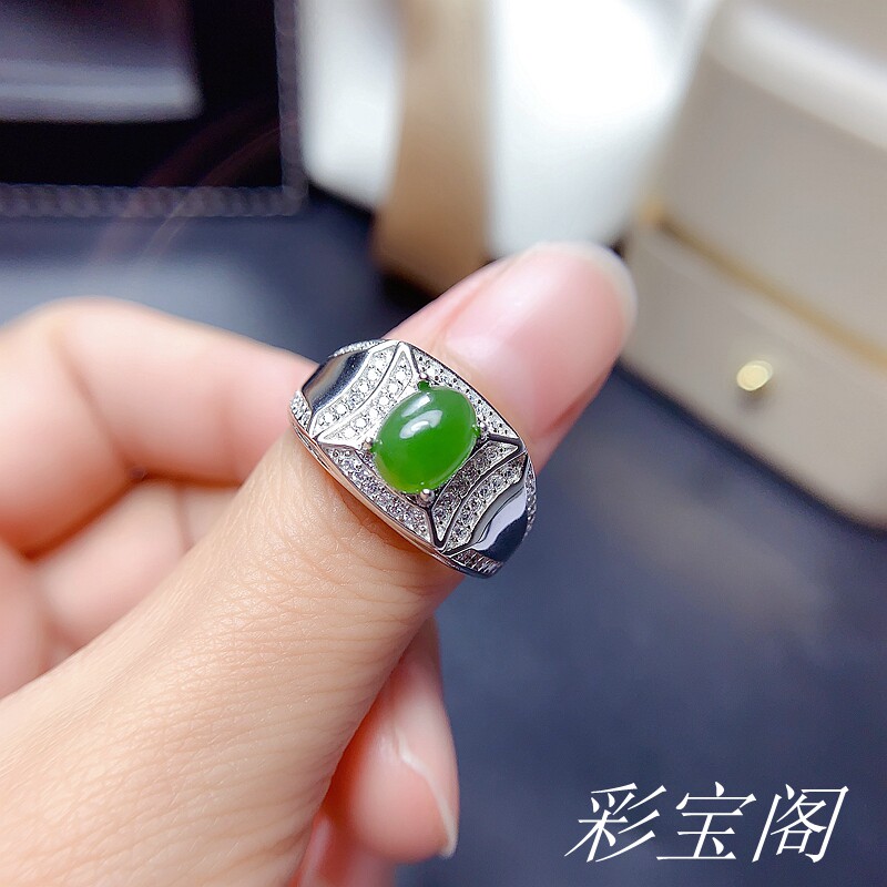 925纯银镀白金戒托戒指空托大气