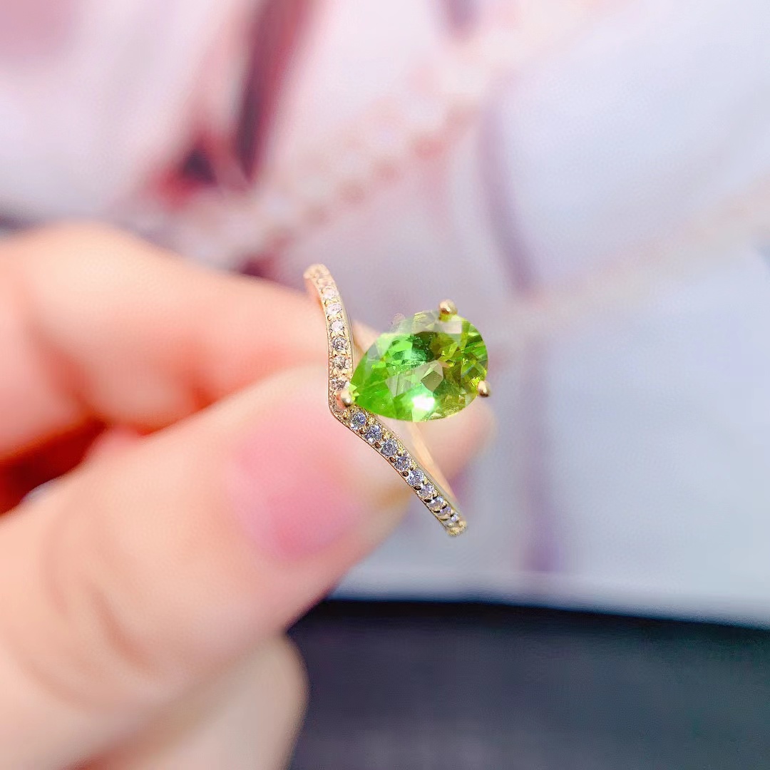 时尚简约戒指镶嵌空托水滴4*6/5*7/5*9/6*8/7*9mm s925银饰品