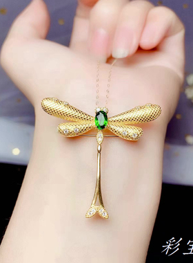 胸针两用款椭圆形日韩风银吊坠