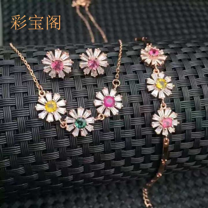diy时尚风石榴石水晶碧玺空托