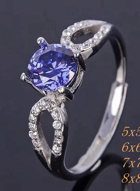 925银圆形戒指空托