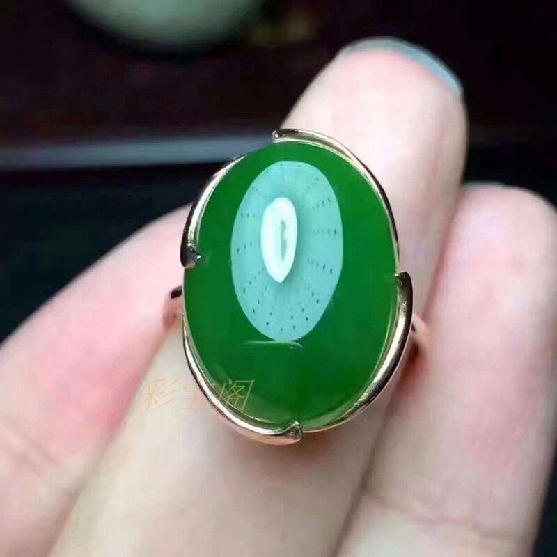 diy简单款碧玉蜜蜡玛瑙银戒指