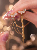 繁花影里流苏长款 耳环女一款 两戴设计感网红百搭耳饰银针防过敏潮