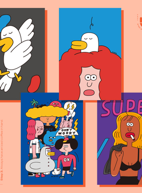 韩国Kim Hyeon Ju可爱文艺卡片装饰装饰贺卡可爱卡通节日明信片