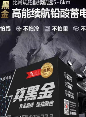 石墨烯天能电池48V13A22AH60V72v35AH真黑金二三轮电动车铅酸电瓶