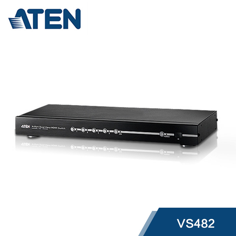 ATEN 宏正 HDMI切换器4进2出支持ARC 7.1功能带遥控 VS482