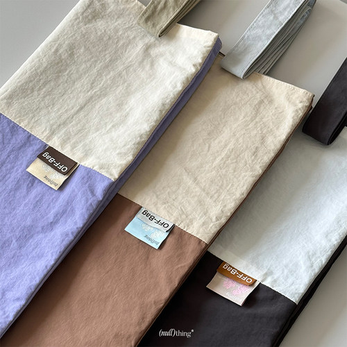 nullthing® OFFBag拼色单肩包轻薄舒适款折叠便携收纳包